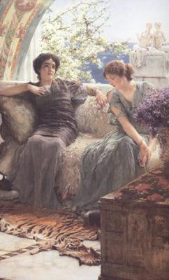 Alma-Tadema, Sir Lawrence Unwelcome Confidence (mk23) Norge oil painting art